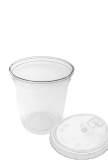 Strawless lid ø92 mm + Oval Cup 10 oz ø92 mm | 500 set