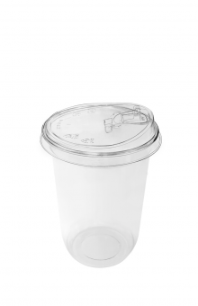 Strawless lid ø92 mm + Oval Cup 12 oz ø92 mm | 500 set