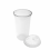 Strawless lid ø92 mm + Oval Cup 18 oz ø92 mm | 500 set