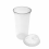 Strawless lid ø92 mm + Oval Cup 22 oz ø92 mm | 500 set